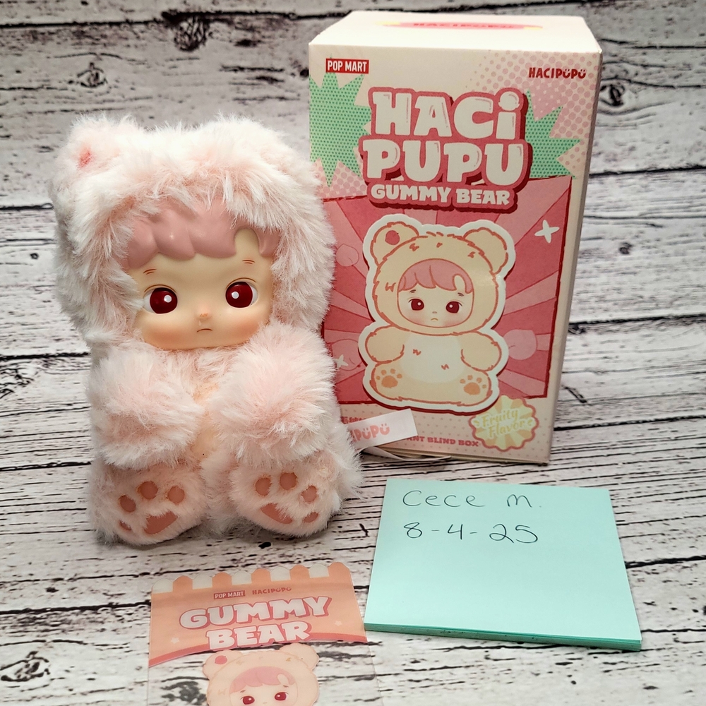 HACIPUPU GUMMY BEAR PEACH POP MART AUTHENTIC